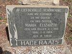 HAGERAATS Naria Elizabeth nee VAN DILLEN 1915-1964