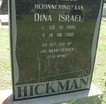HICKMAN Dina Israel 1900-1992