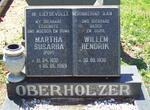 OBERHOLZER Willem Hendrik 1930- & Martha Susarha 1932-1989