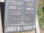VUUREN Gert J.C., Jansen van 1957-1991 & Anna A. 1958-