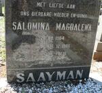 SAAYMAN Salomina Magdalena 1904-1988