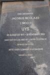 UYS Jacobus Nicolaas 1917-2002