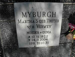 MYBURGH Martha S. voorheen VERWEY nee TRUTER 1922-2004