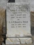 ROUX G.S.P., le 1874-1952 & Anna C. FICK 1866-1937