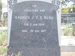 BANK Andries J., v.d. 1904-1967