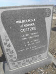 COETZEE Wilhelmina Hendrina nee CRAFFORD later THIART 1896-1977