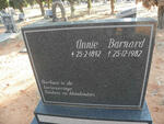 BARNARD Annie 1892-1982