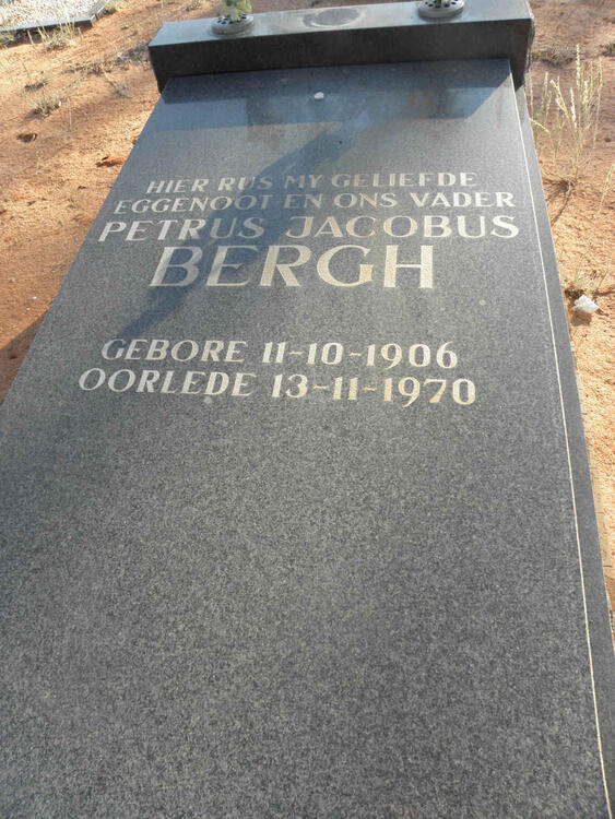 BERGH Petrus Jacobus 1906-1970