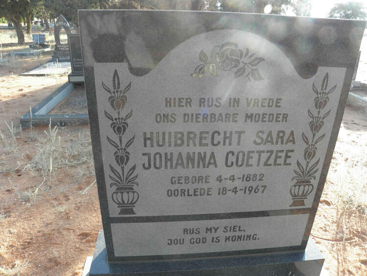 COETZEE Huibrecht Sara Johanna 1882-1967