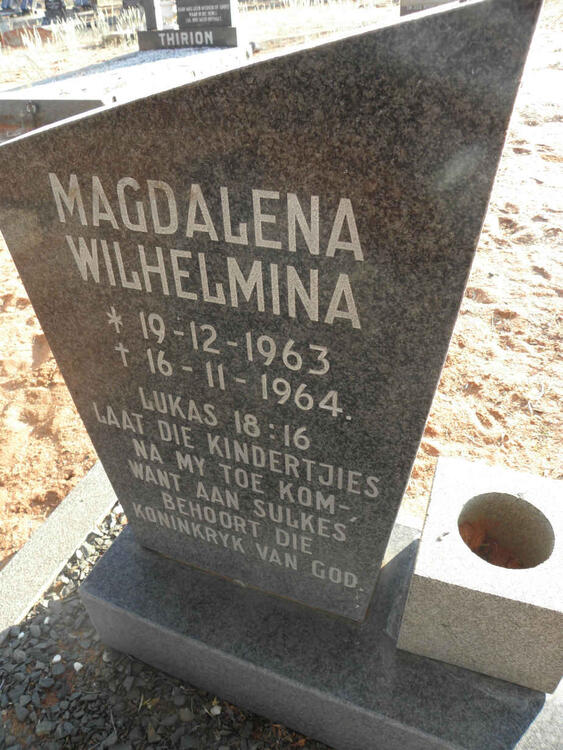 ? Magdalena Wilhelmina 1963-1964