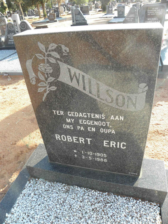 WILLSON Robert Eric 1905-1988
