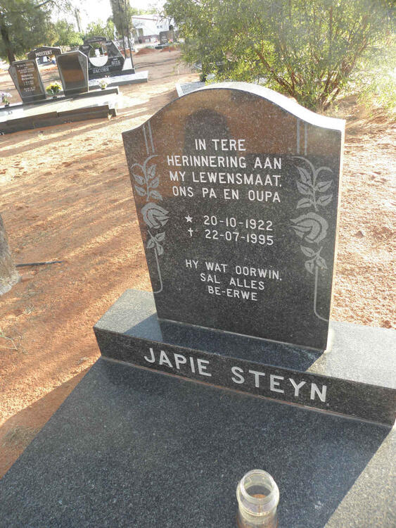 STEYN Japie 1922-1995