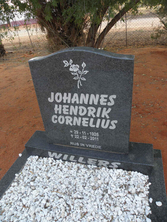 WILLERS Johannes Hendrik Cornelius 1926-2011