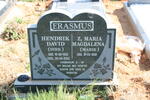 ERASMUS Hendrik David 1935-2002 & Z. Maria Magdalena 1939-
