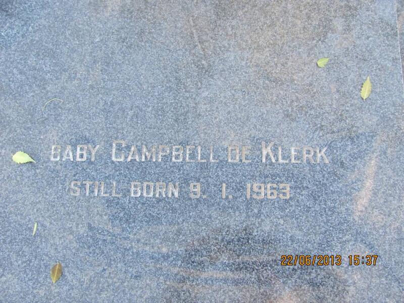 KLERK Campbell, de 1963-1963