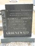 GROENEWALD Susanna Johanna geb CRONJE 1911-1969