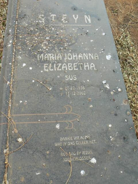 STEYN Maria Johanna Elizabetha 1936-2002