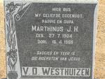 WESTHUIZEN Marthinus J.H., v.d. 1904-1966