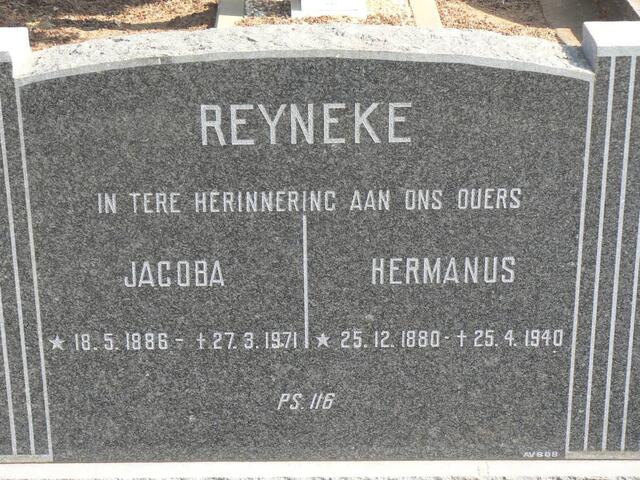 REYNEKE Hermanus 1880-1940 & Jacoba 1886-1971