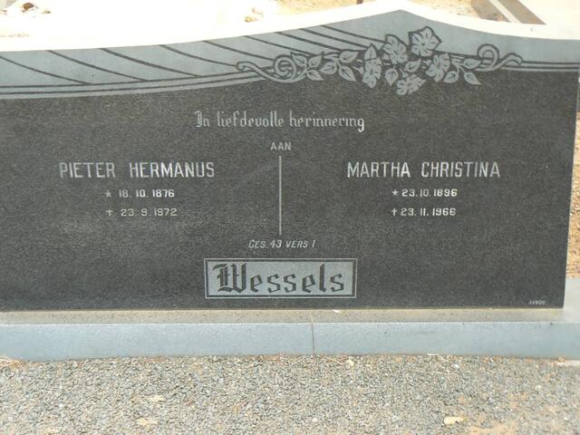 WESSELS Pieter Hermanus 1876-1972 & Martha Christina 1896-1968