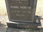 EVANS Susanna Magrietha 1925-1999