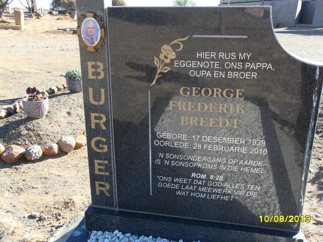 BURGER George Frederik Breedt 1939-2010