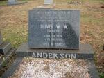 ANDERSON Oliver W.W. 1936-1995