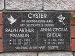 CYSTER Ralph Arthur Franklin 1933-2011 & Anna Cecilia 1937-2013