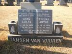 VUUREN Adam Lukas, Jansen van 1925-1999 & Thelma Joyce 1929-2007