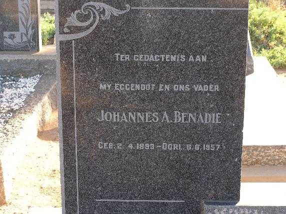 BENADIE Johannes A. 1893-1957