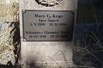 KRIGE Johannes 1918-2000 & Mary C. SAUER 1929-1990