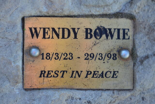 BOWIE Wendy 1923-1998