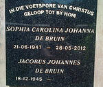 BRUIN Jacobus Johannes, de 1945- & Sophia Carolina Johanna 1947-2012
