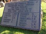 07. WWII Memorials 1939-1945 - Umbogintwini Factory & Club Members