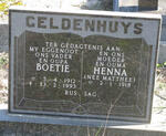 GELDENHUYS Boetie 1912-1993 & Henna MATTHEE 1918-