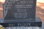 PLOOY Elizabeth Maria, du nee VAN NIEUWHOLTZ 1924-1985