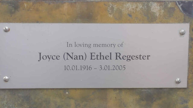 REGESTER Joyce Ethel 1916-2005