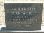 LAUDERDALE Joan Athele 1936-1936