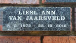 JAARSVELD Liesl Ann, van 1972-2010