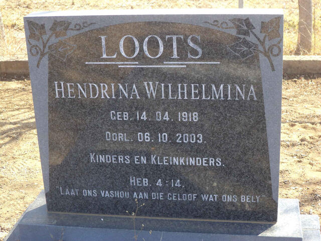 LOOTS Hendrina Wilhelmina 1918-2003