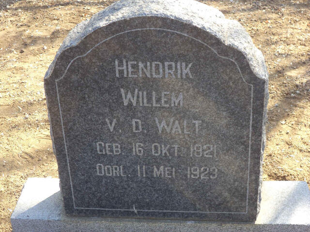 WALT Hendrik Willem, v.d. 1921-1923