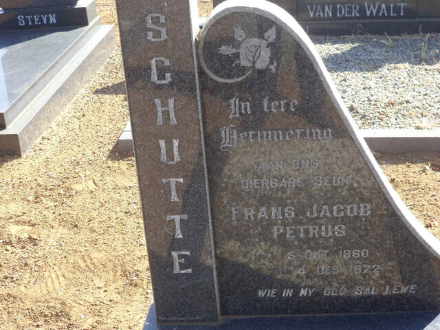 SCHUTTE Frans Jacob Petrus 1960-1972
