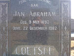COETSEE Jan Abraham 1893-1982