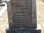 SNYMAN Susanna Maria Magdalena nee VAN DER WALT 1907-1975