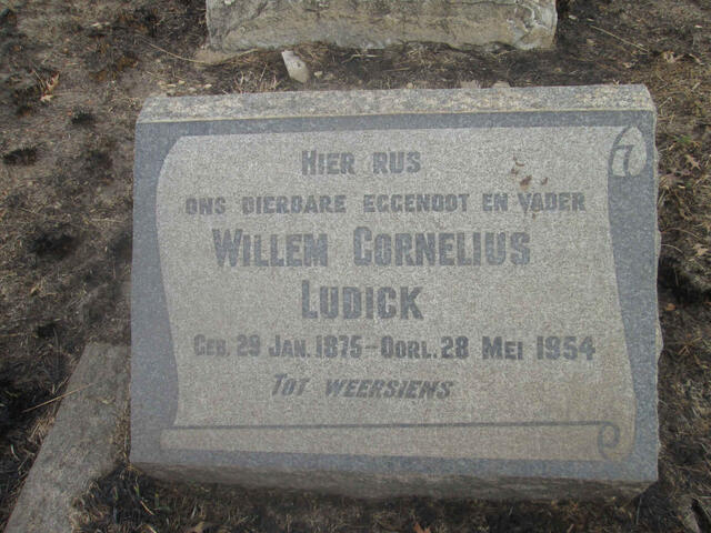 LUDICK Willem Cornelius 1875-1954