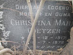 COETZER Christina Maria 1917-1972