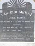 MERWE Carel Petrus, van der 1872-1961