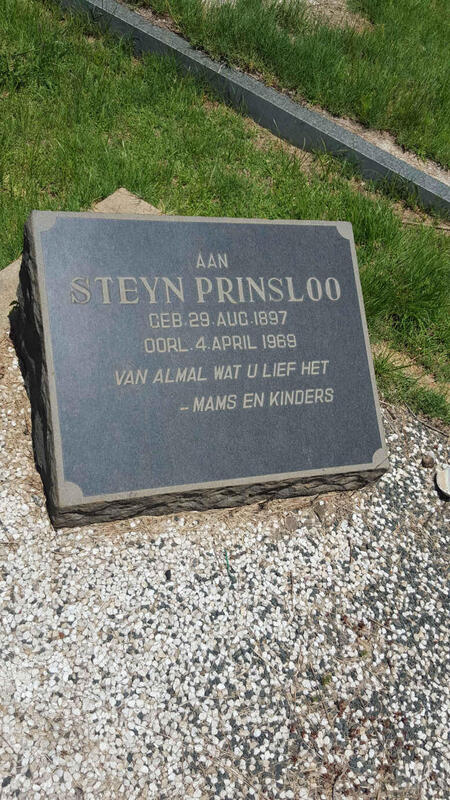 PRINSLOO Steyn 1897-1969