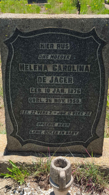 JAGER Helena Carolina, de 1876-1950
