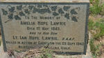 LAWRIE Amelia Hope -1945 :: LAWRIE Ian Hope -1943